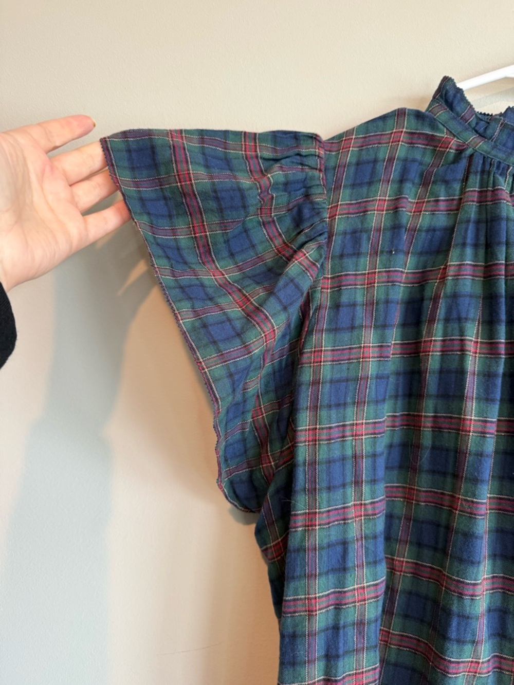 Anthropologie Trovata Birds of Paradise Carla Highneck Shirt in Tinsel Plaid M - Picture 6 of 14